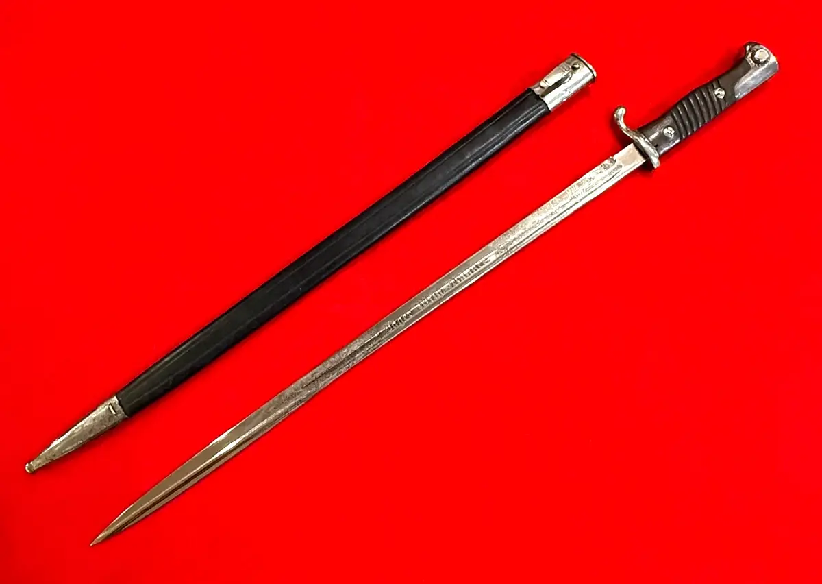 Rare Original Imperial German WWI M1898 Bayonet Engraved - 1