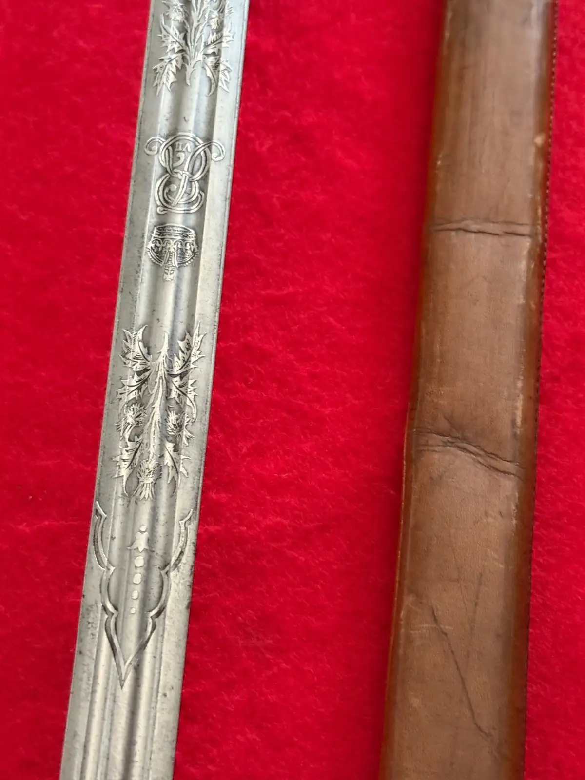 Scottish Edwardian Basket Hilt Officer Sword - View 8