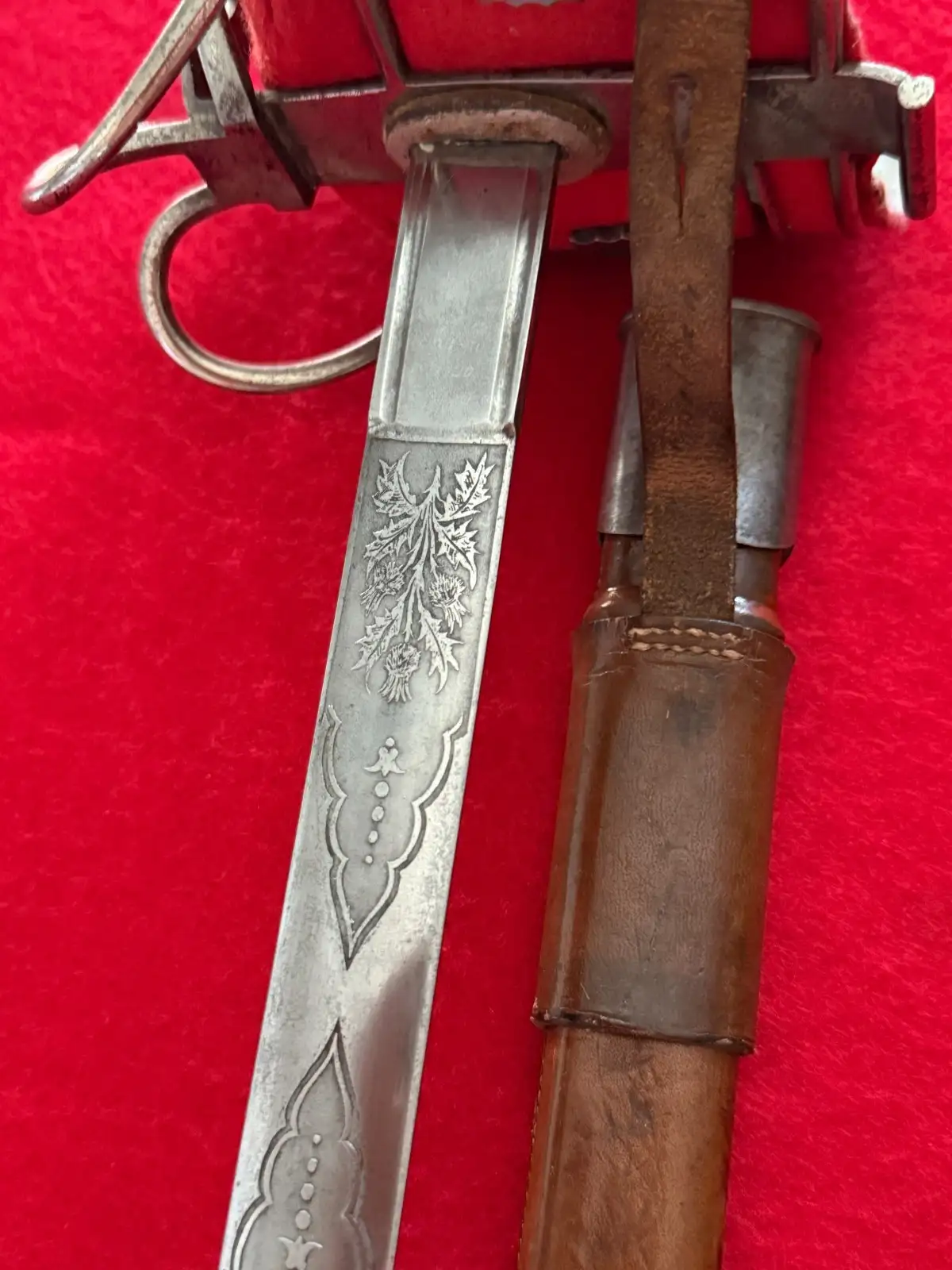 Scottish Edwardian Basket Hilt Officer Sword - View 9