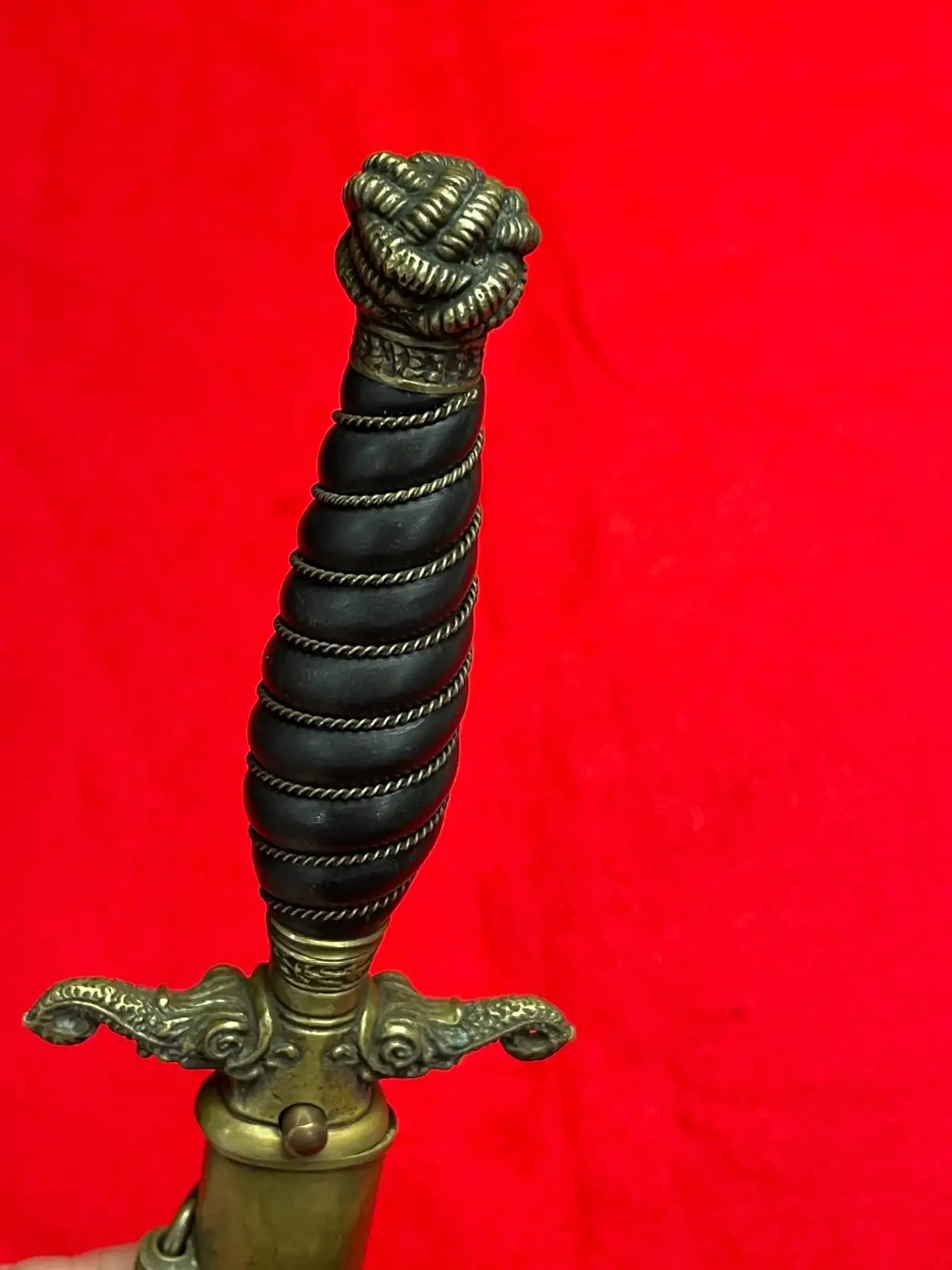 Hungarian Post-WW2 Officer's Dagger Brass Scabbard - View 8