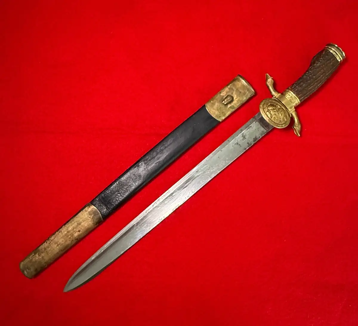 German 19th Century Hunting Cutlass Sword alternate view