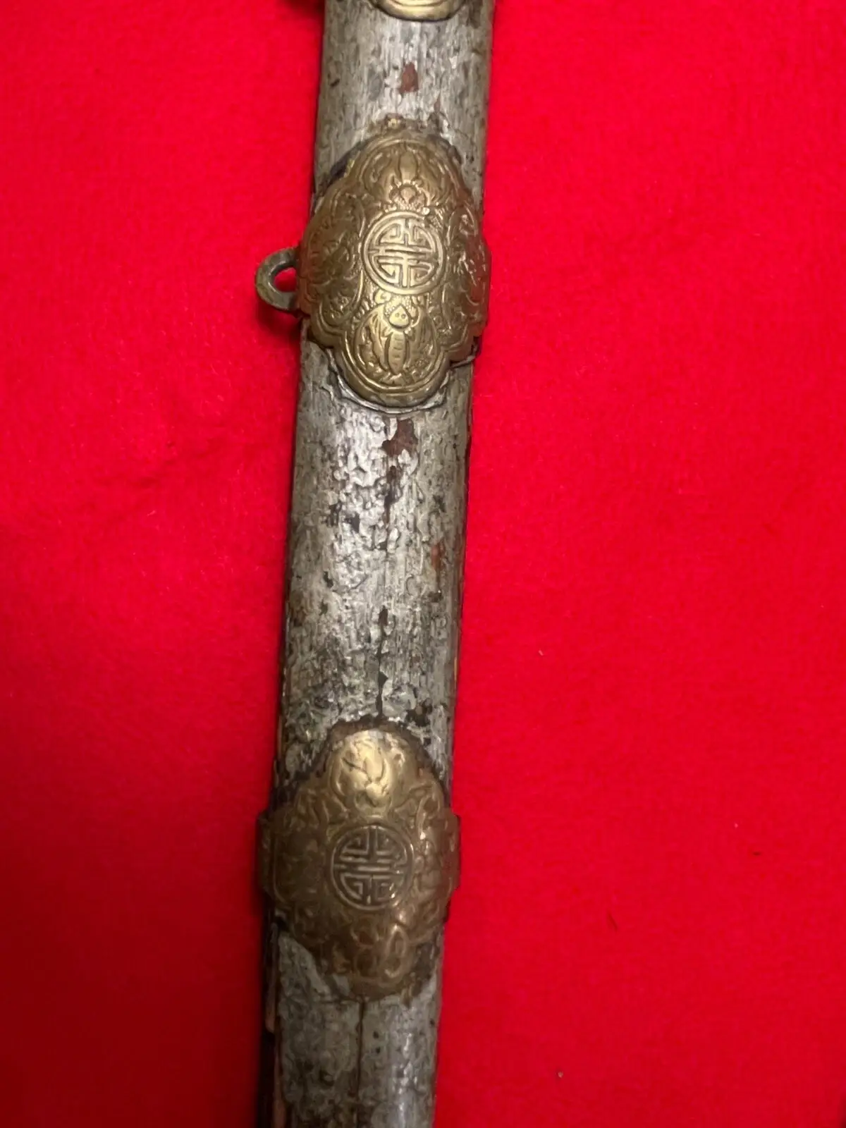 EARLY RARE PRE WW2 CHINESE DOUBLE BUTTERFLY SWORD - 14