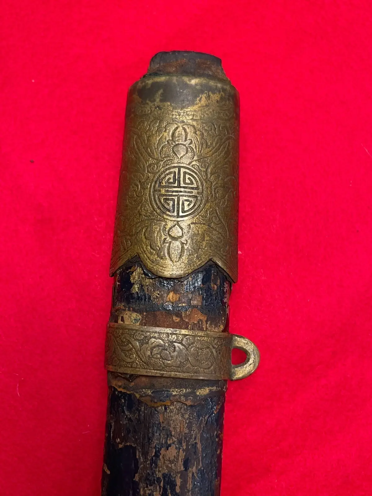 EARLY RARE PRE WW2 CHINESE DOUBLE BUTTERFLY SWORD - 16