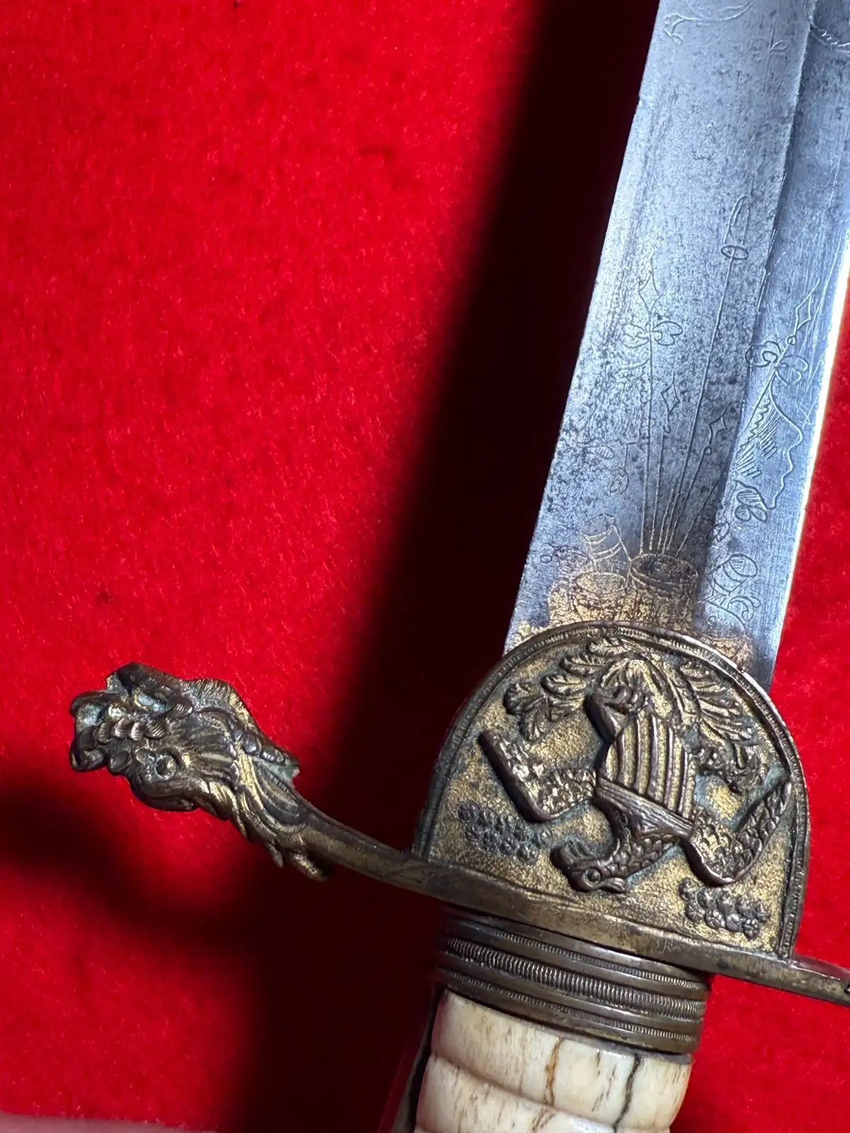 US War of 1812 Eagle Head Officer Sword - View 6