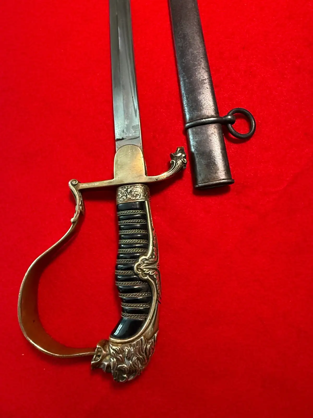 German WW1 Lion Head Officer Sword - View 5