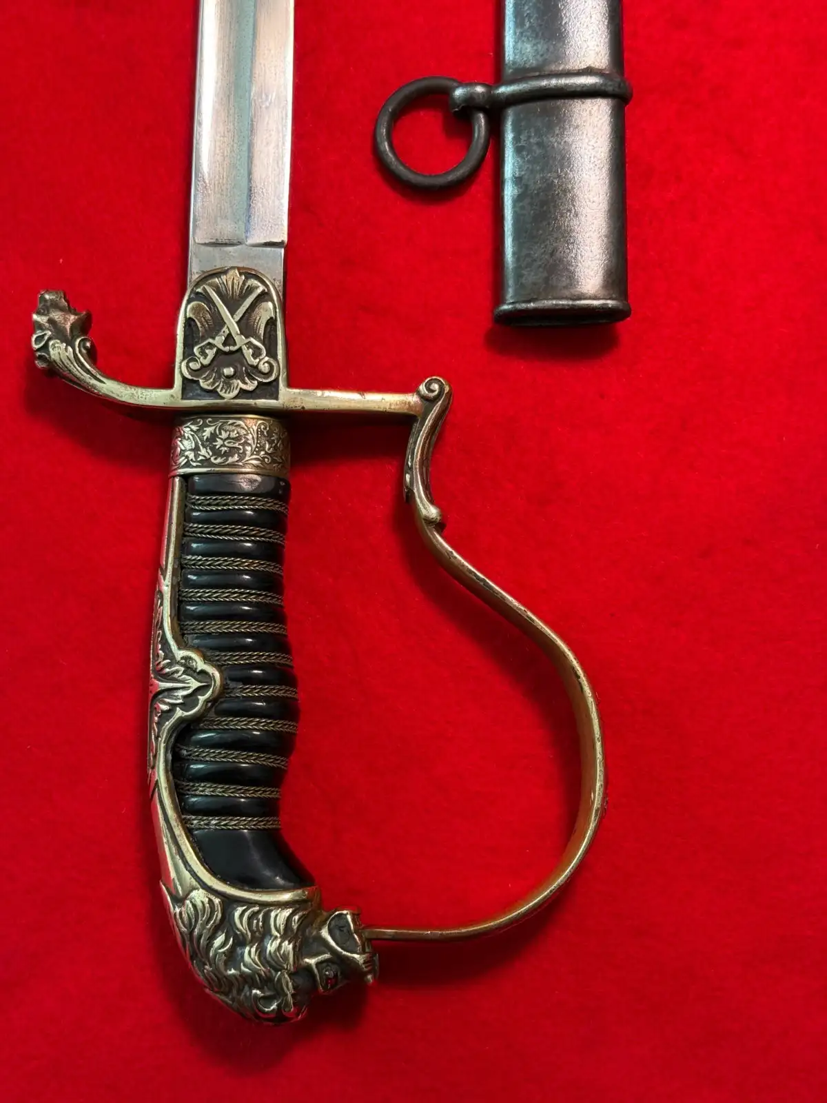 German WW1 Lion Head Officer Sword - View 6