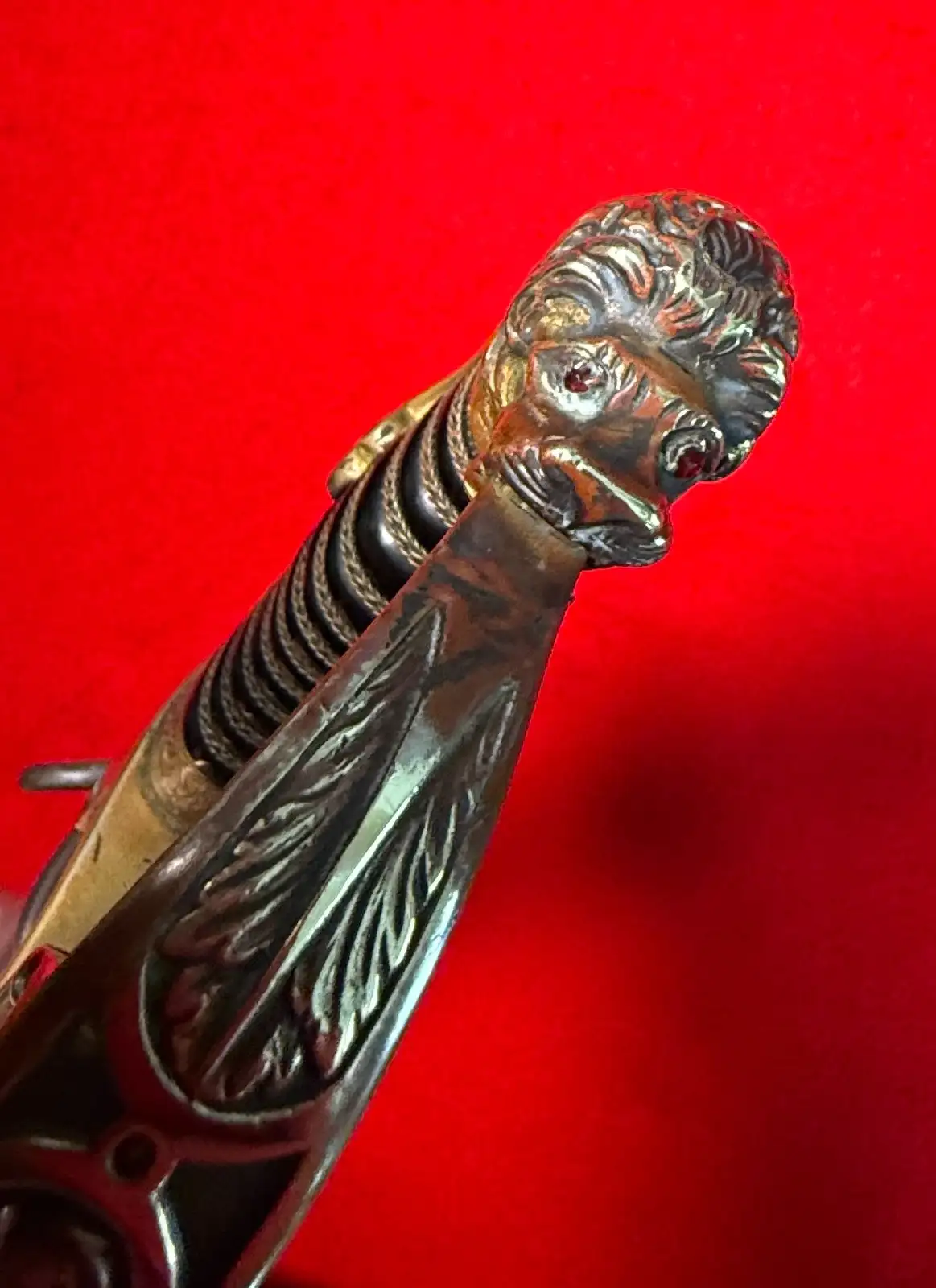 German WW1 Lion Head Officer Sword - View 9