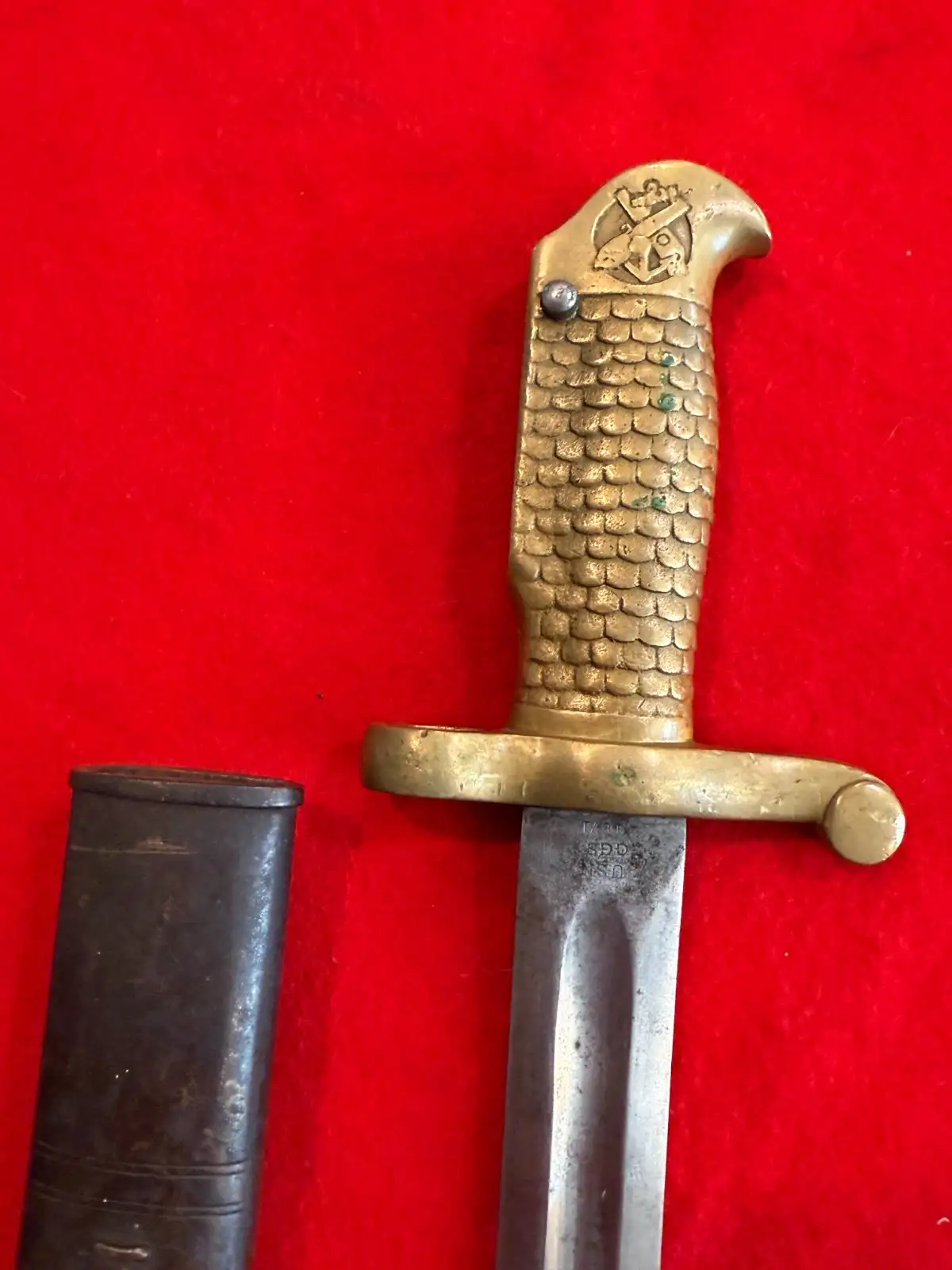 US M1870 Navy Rifle Sword Bayonet - View 8