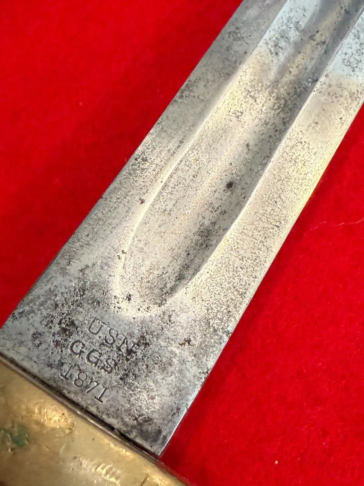 US M1870 Navy Rifle Sword Bayonet - View 9