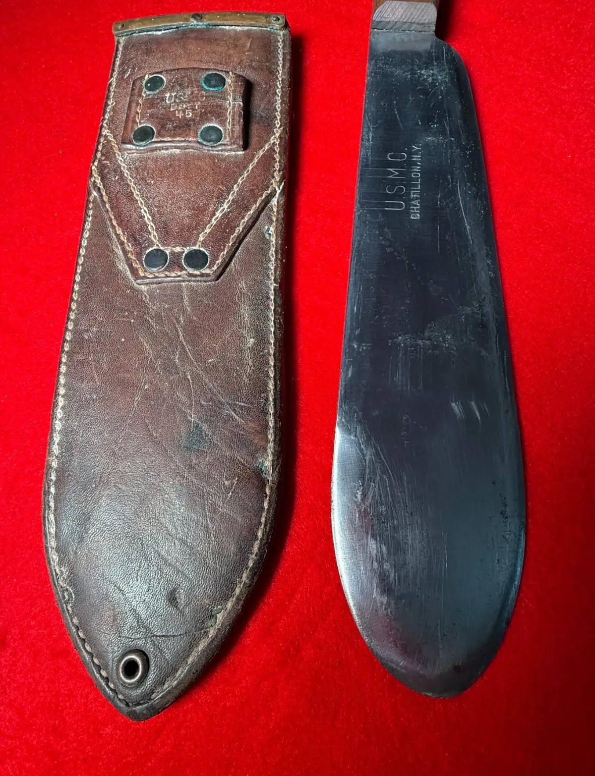 US WW2 USMC Bolo Knife Machete Chatillion - View 4