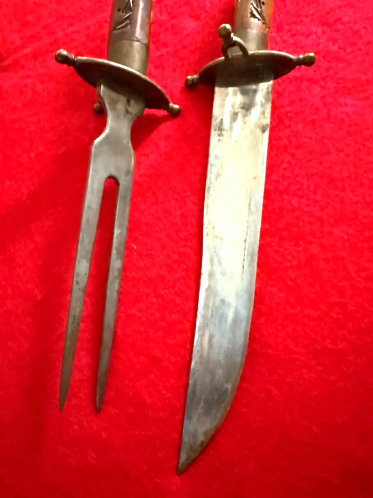 Indian 20th Century Carved Wooden Knife Fork Set - View 5