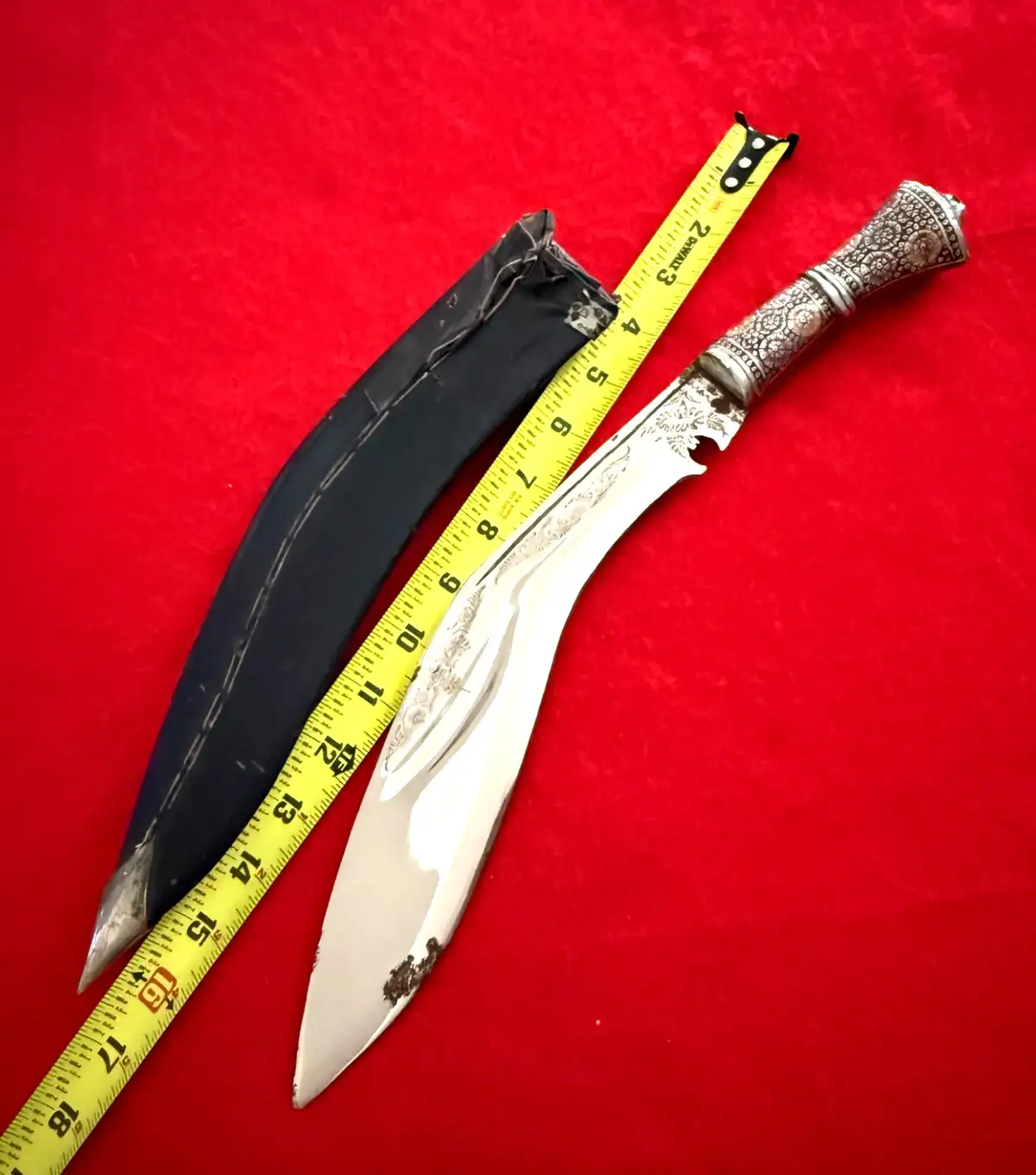 Indian WW2 Gurkha Kukri Lion Head Knife alternate view