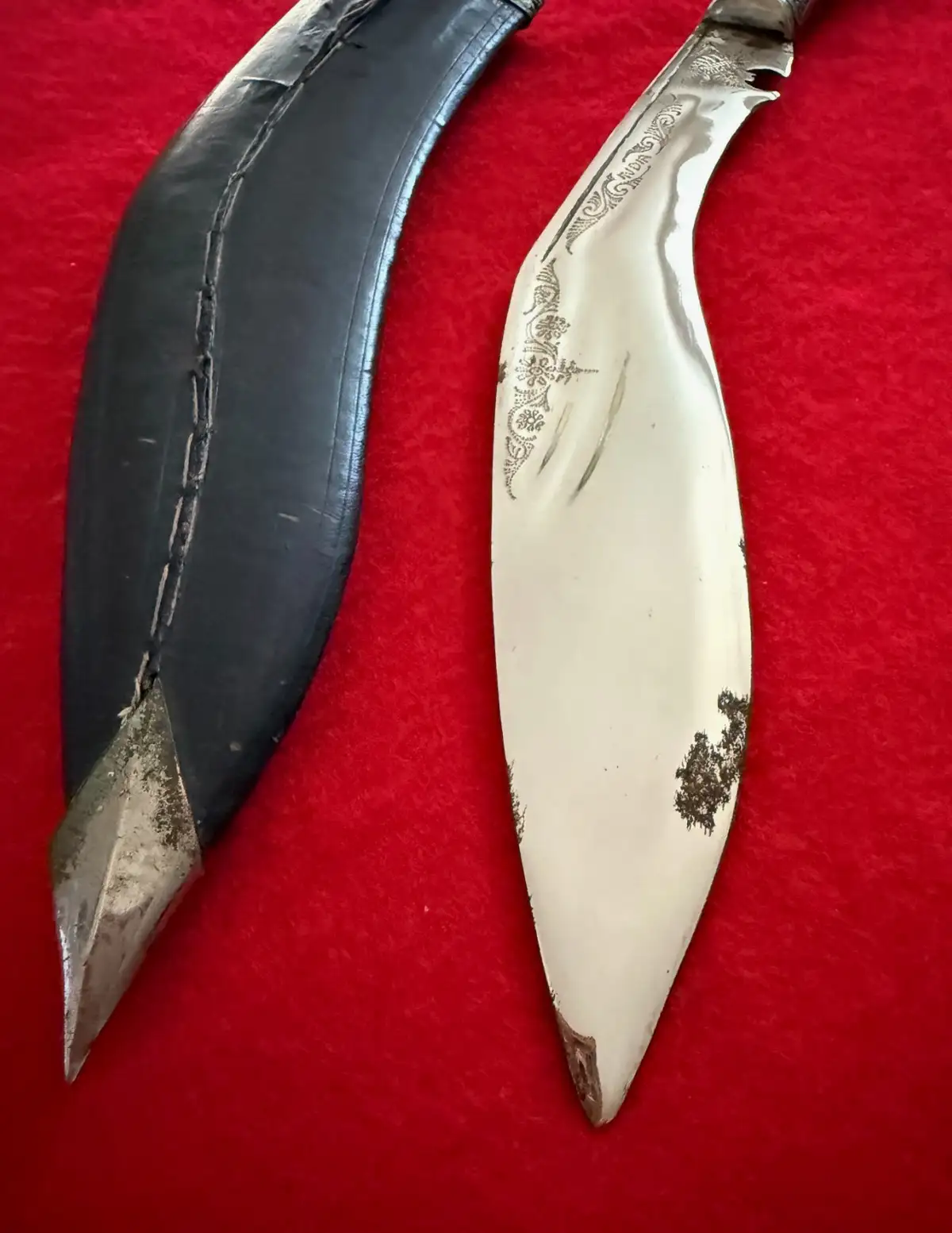 Indian WW2 Gurkha Kukri Lion Head Knife - View 4