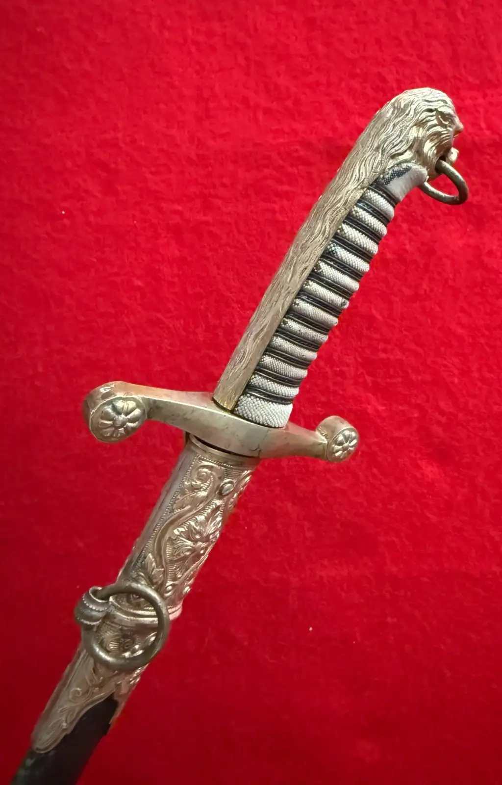 French Late 18th Century Lion Head Officer Sword - View 13