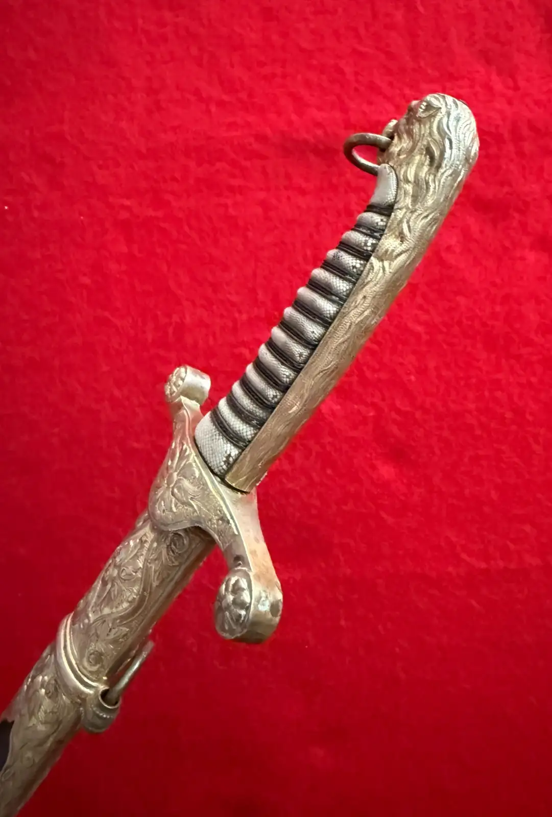 French Late 18th Century Lion Head Officer Sword - View 16