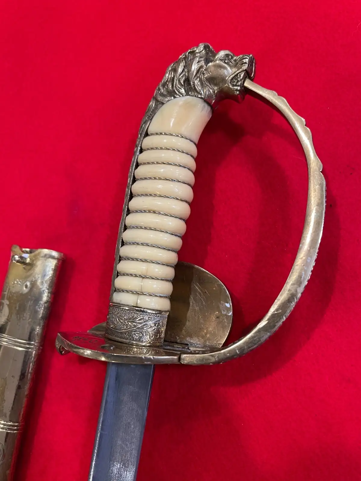 German WW2 Kriegsmarine Officer Damascus Sword - View 12
