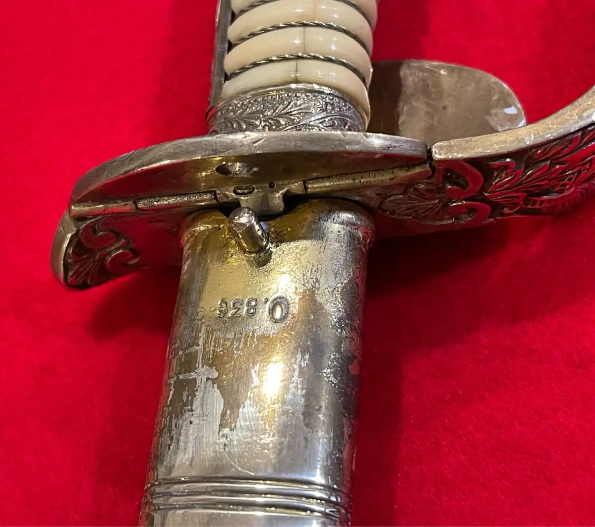 German WW2 Kriegsmarine Officer Damascus Sword - View 13