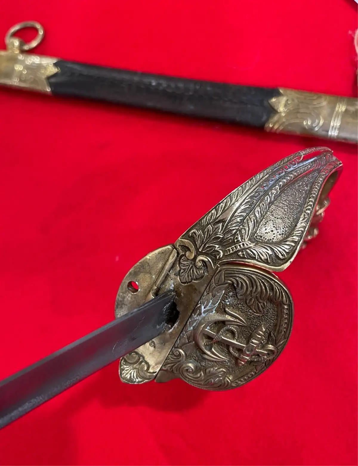 German WW2 Kriegsmarine Officer Damascus Sword - View 15