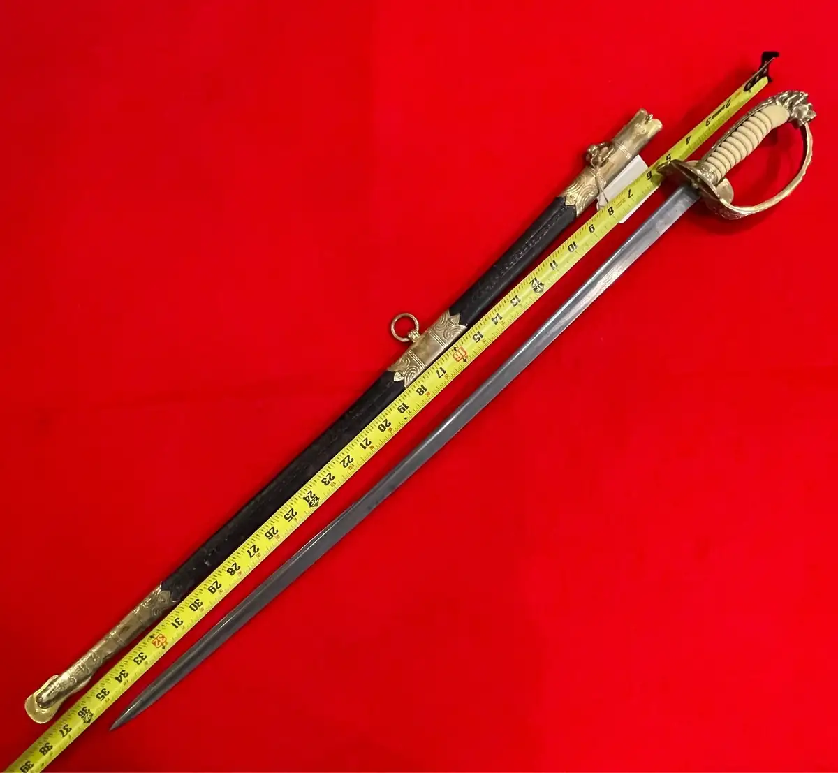 German WW2 Kriegsmarine Officer Damascus Sword - View 3