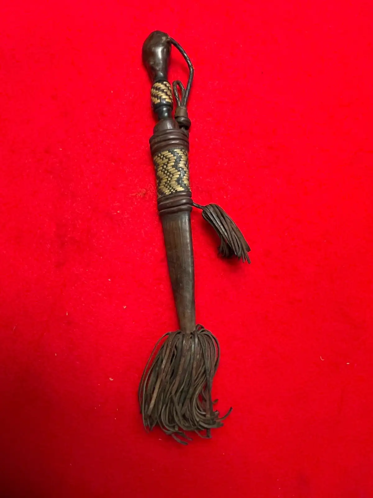 Liberian 20th Century Saharan Fringed Leather Knife - View 4