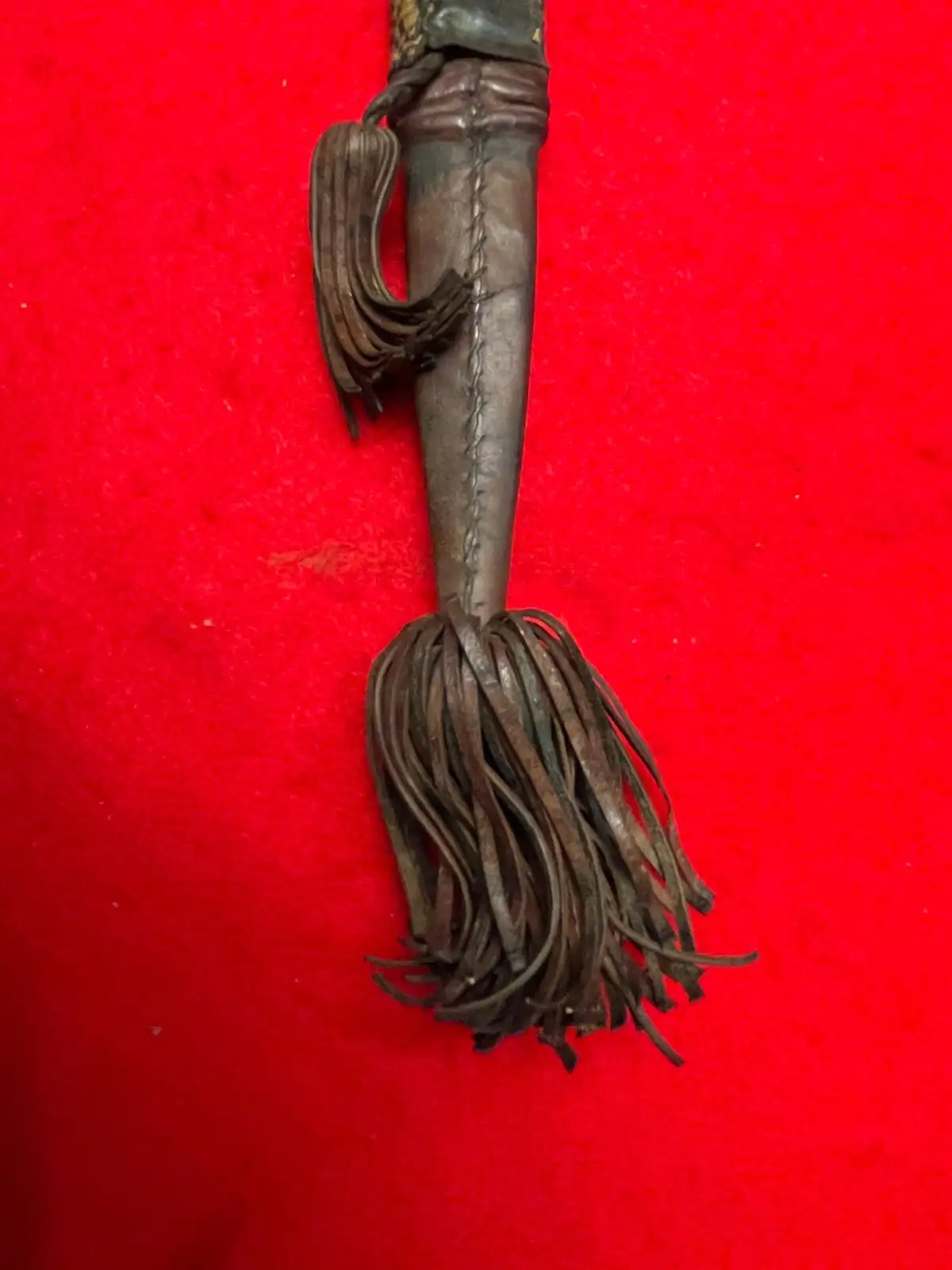 Liberian 20th Century Saharan Fringed Leather Knife - View 7
