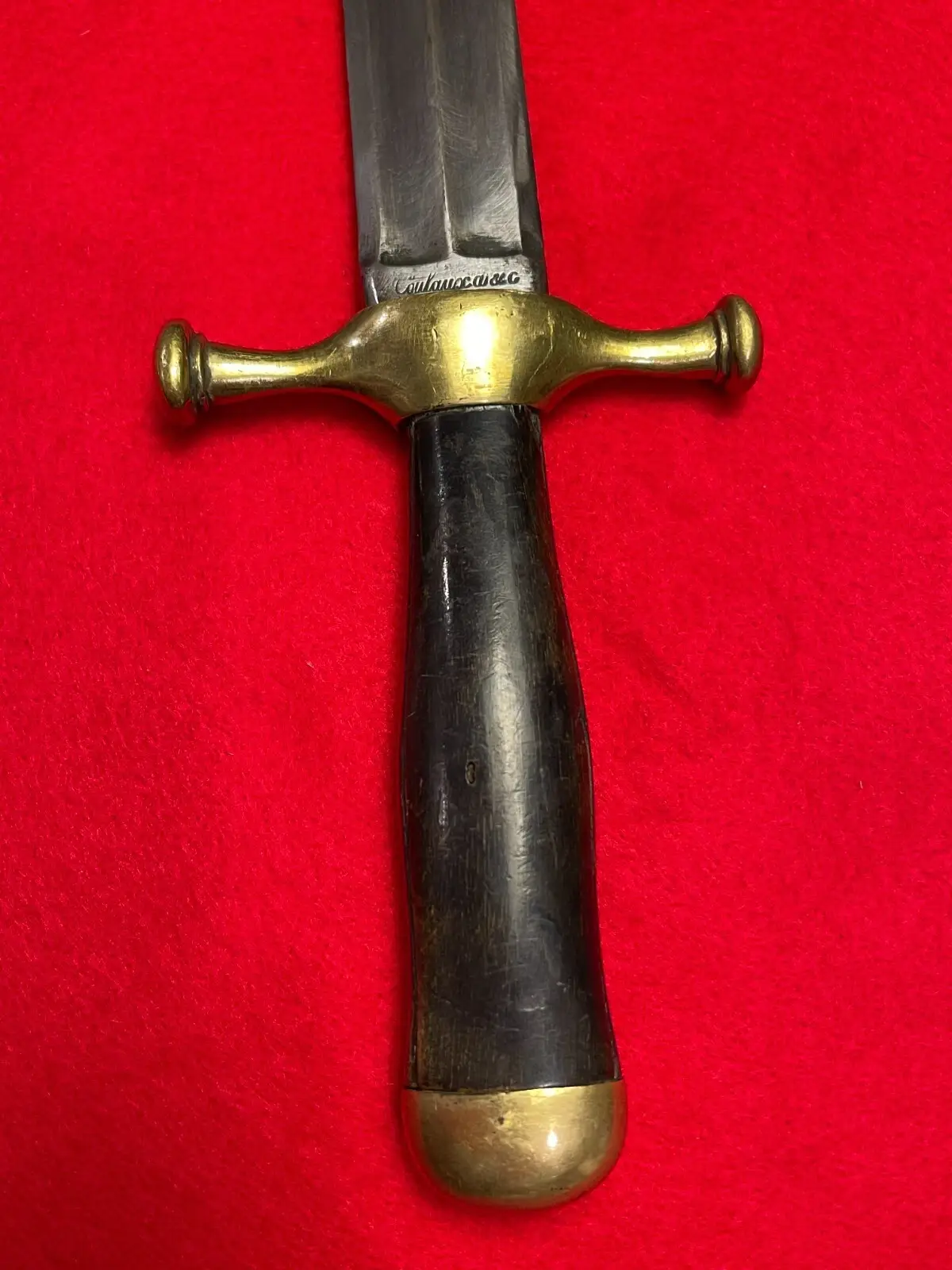 Original Antique French Klingenthal Coulaux A&C Sword Knife - 9