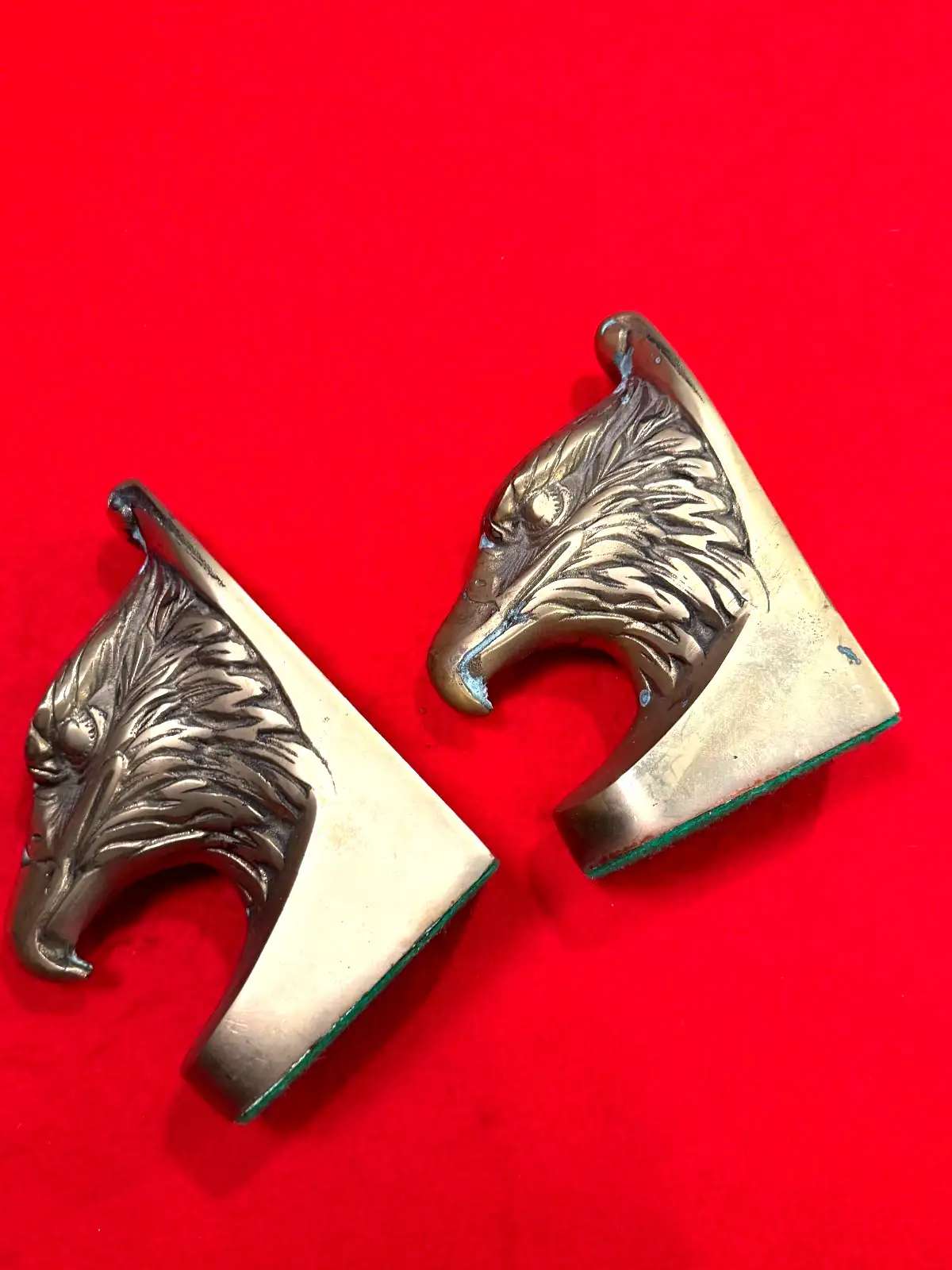 US 20th Century Brass Eagle Head Bookends Set - View 8