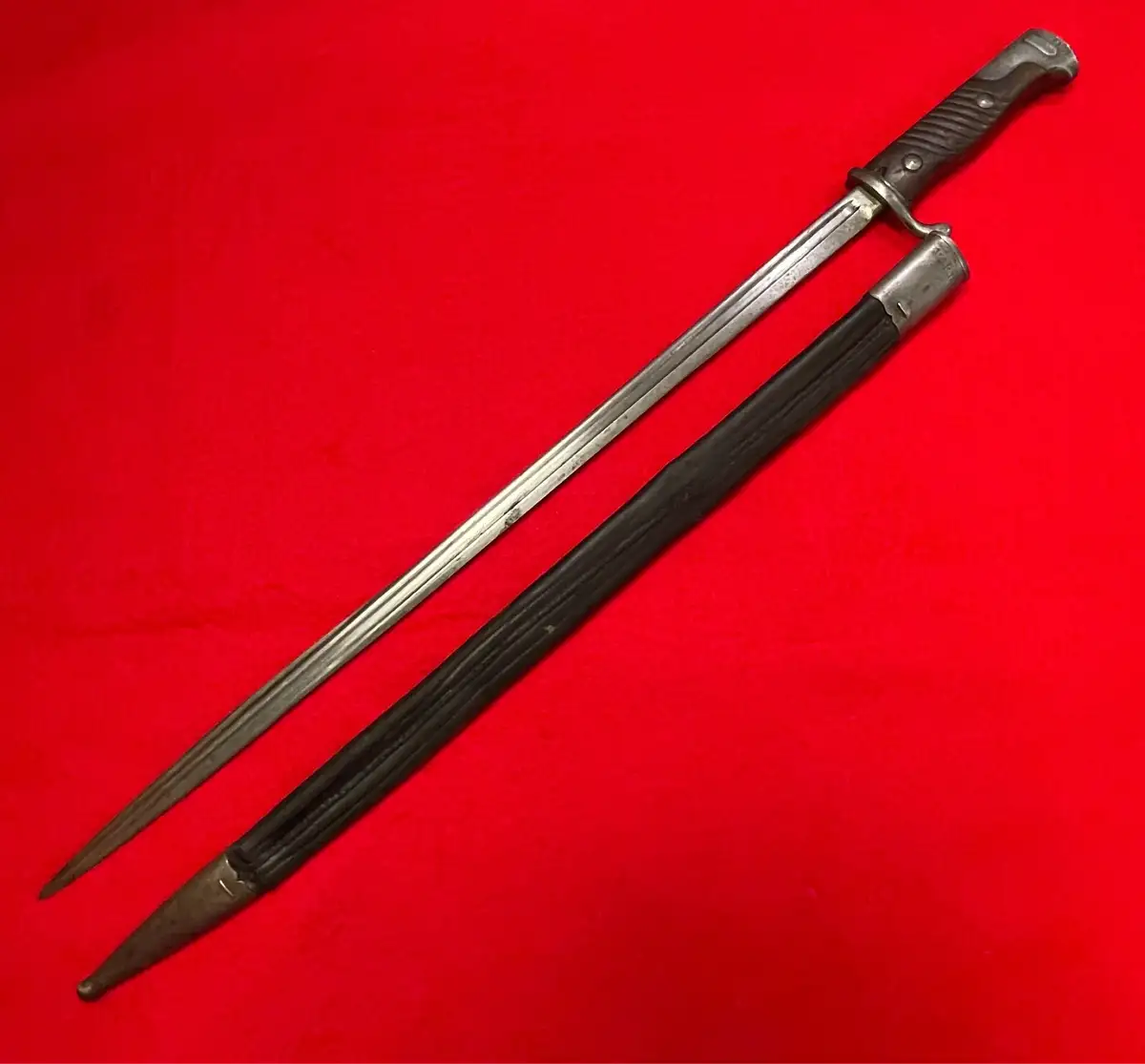 Original German WW1 S98 Bayonet with Erfurt Markings - View 3