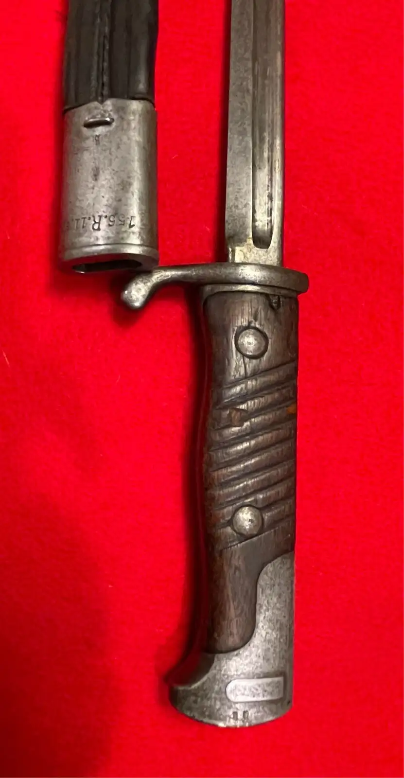 Original German WW1 S98 Bayonet with Erfurt Markings - View 6