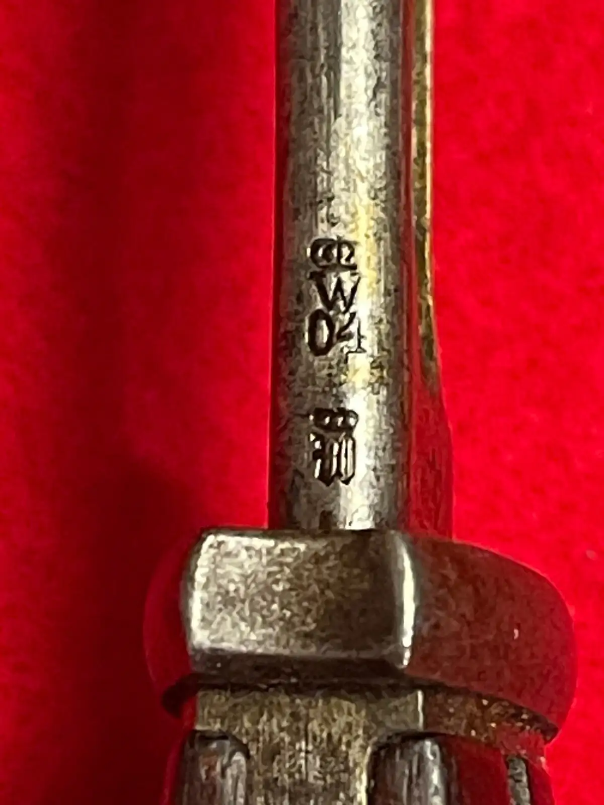 Original German WW1 S98 Bayonet with Erfurt Markings - View 7