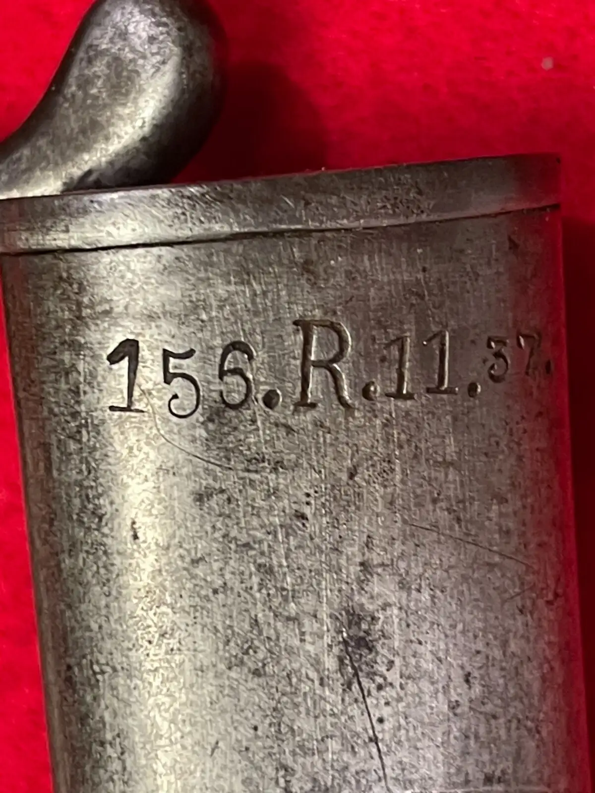 Original German WW1 S98 Bayonet with Erfurt Markings - View 8