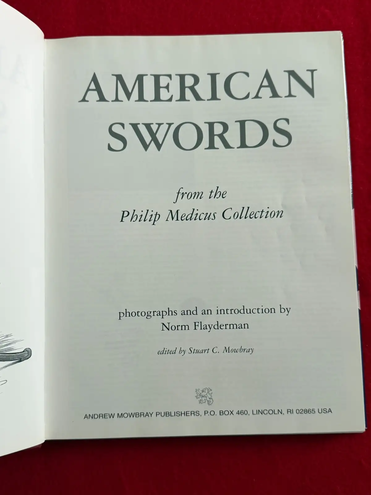 US 20th Century American Swords Medicus Collection Book alternate view