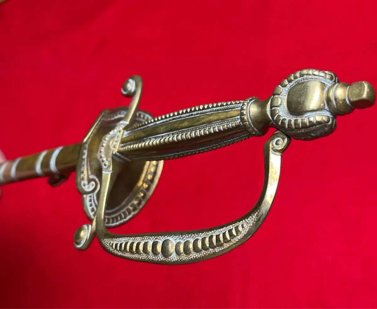 Original Antique British George 5th Officers Court Dress Sword - 15