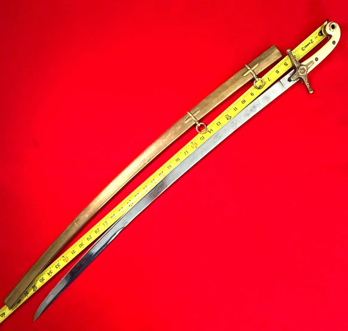 British M1831 Mameluke Officer Saber with Scabbard alternate view