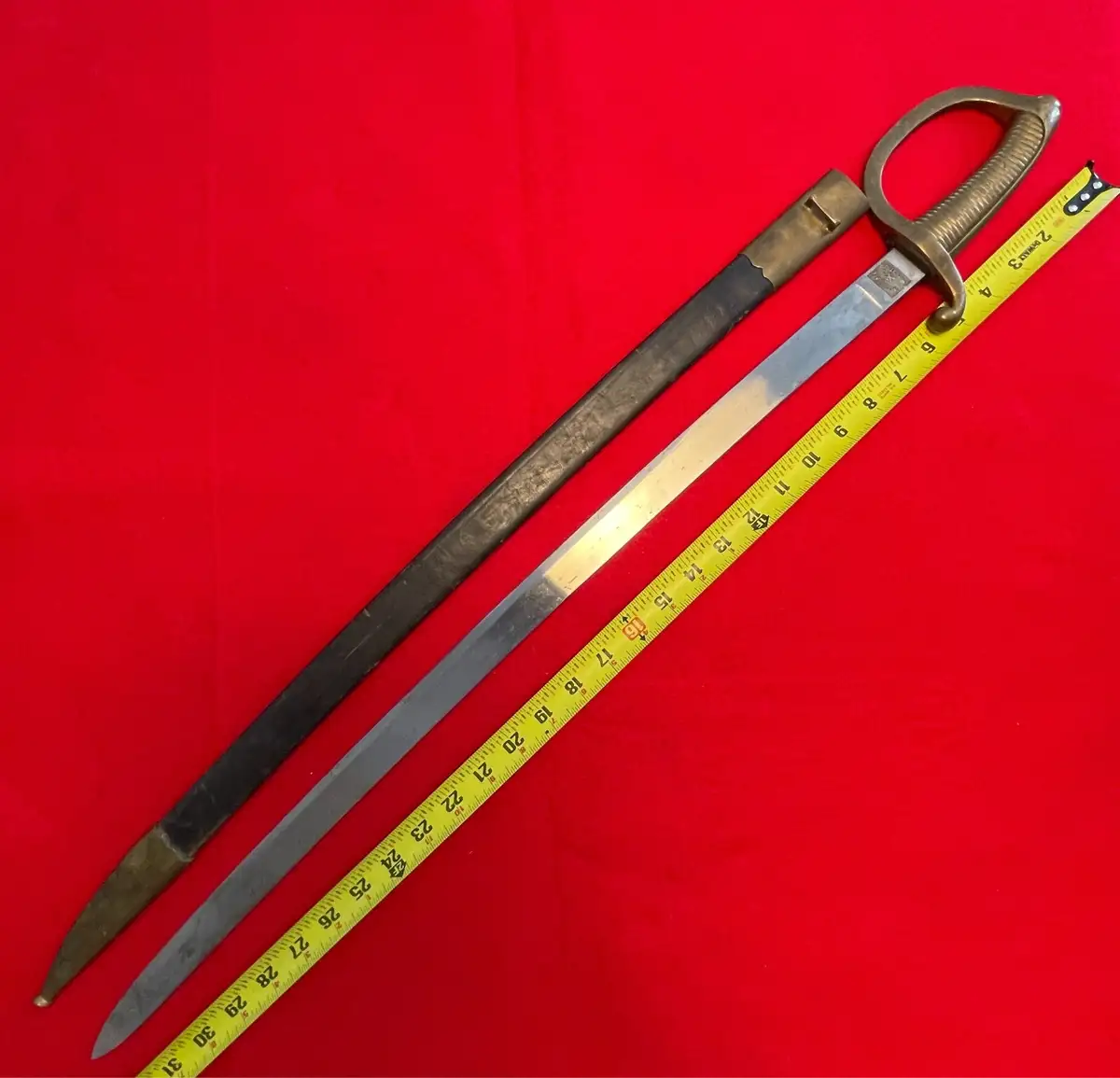 Original Spanish Toledo Artillery Saber with Scabbard alternate view