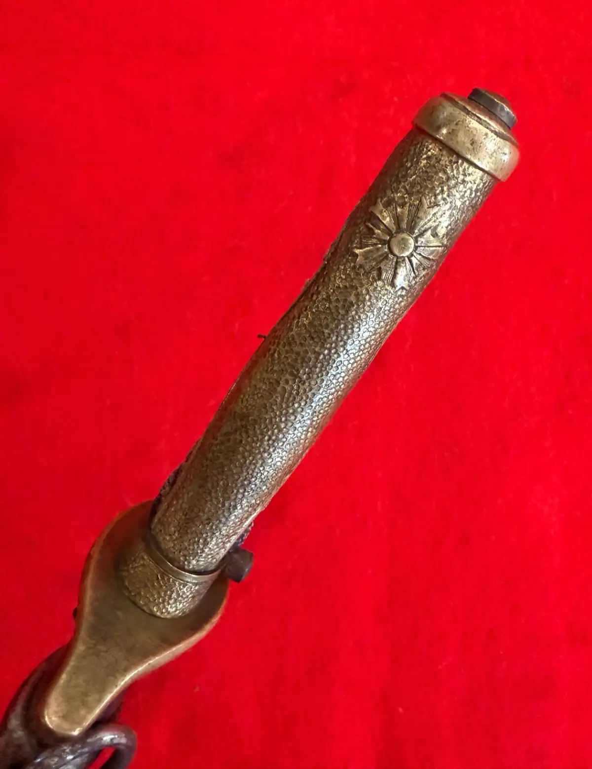 Original Japanese WW2 Prison Officer Dirk with Scabbard - View 11