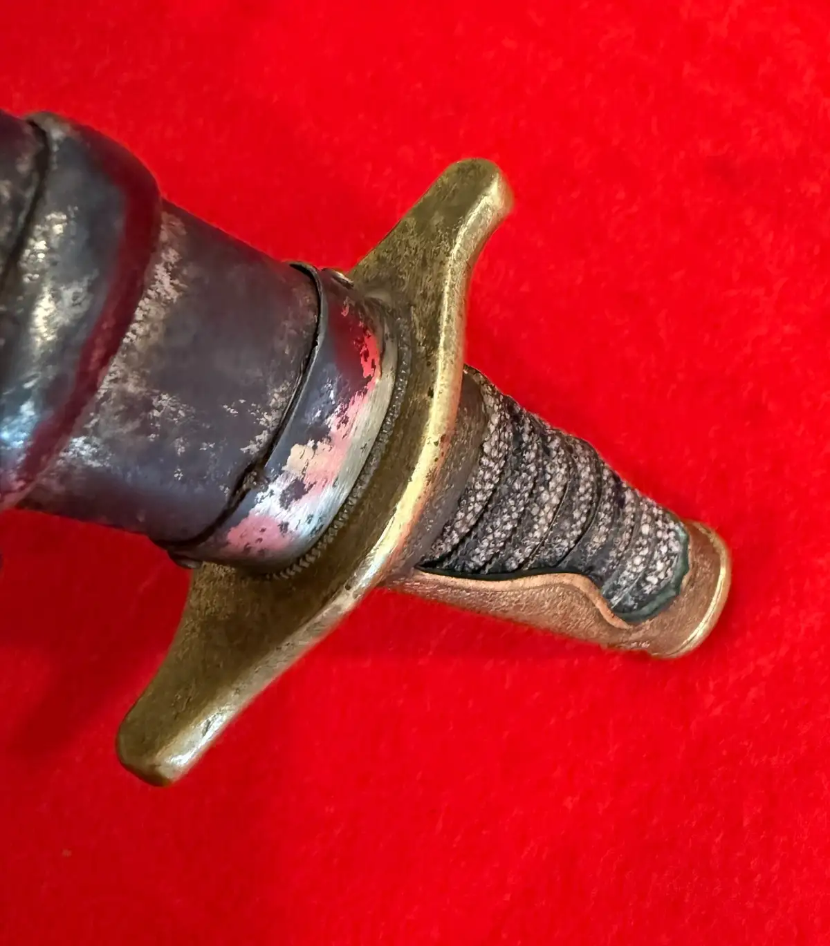 Original Japanese WW2 Prison Officer Dirk with Scabbard - View 15
