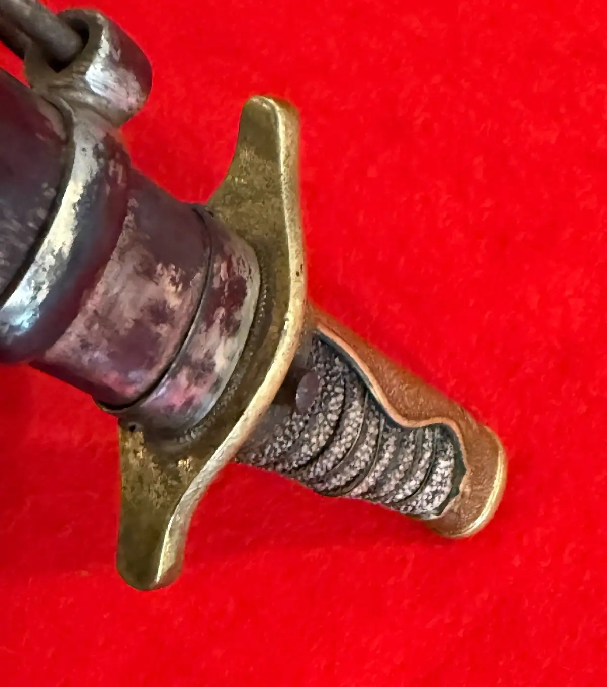 Original Japanese WW2 Prison Officer Dirk with Scabbard - View 16