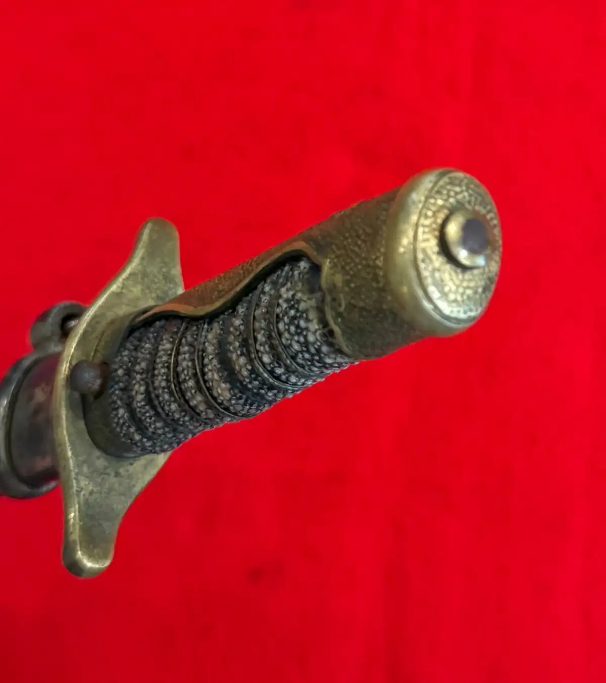 Original Japanese WW2 Prison Officer Dirk with Scabbard - View 17