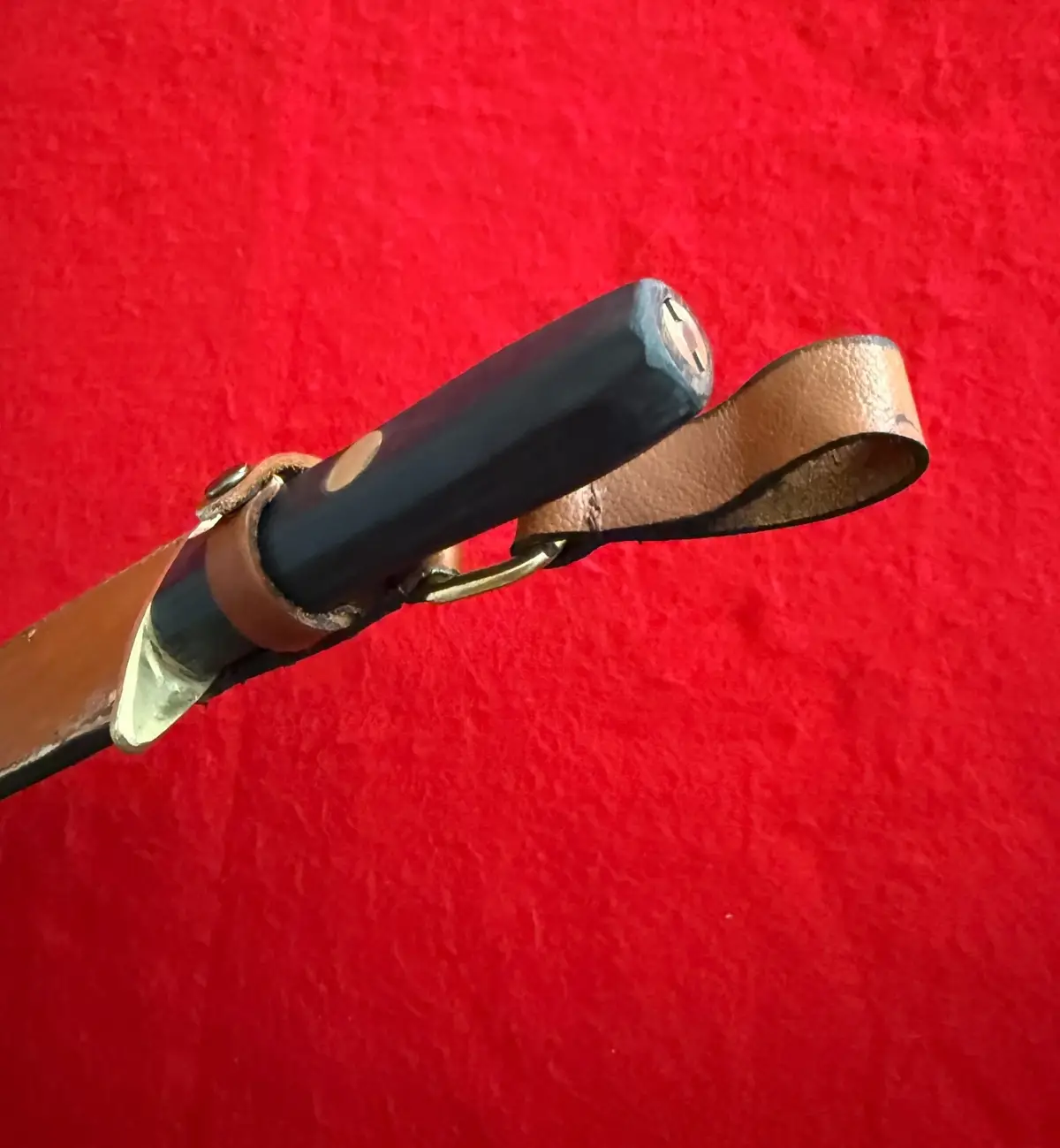 Vintage Bowie Knife Full Tang Brass Guard Wood Handle - 6