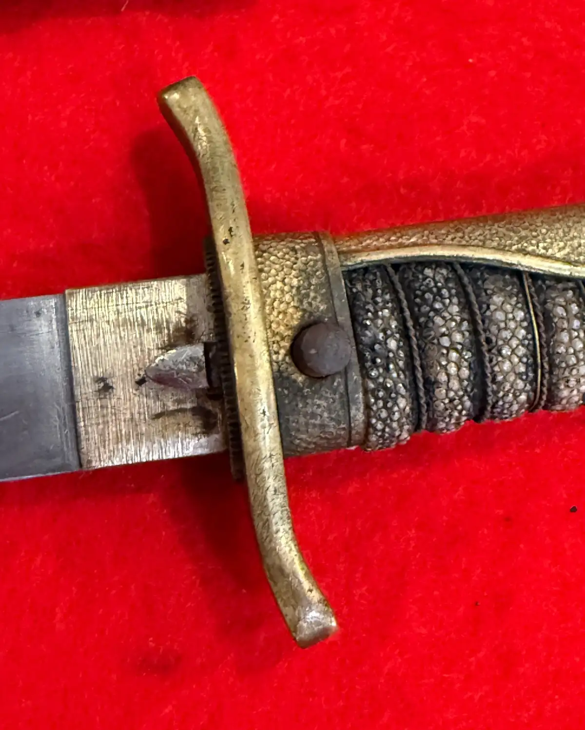 Original Japanese WW2 Prison Officer Dirk with Scabbard - View 9