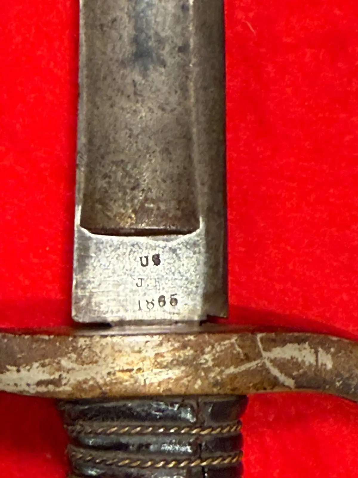 Original US Civil War Ames Artillery Sword Dated 1865 - View 16