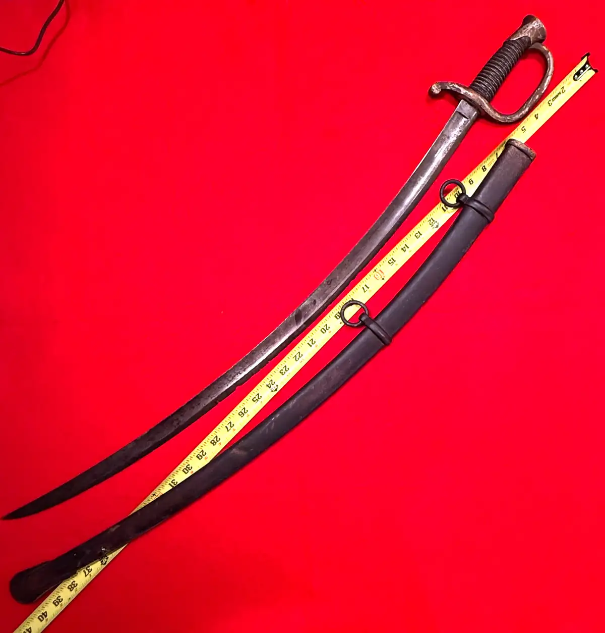 Original US Civil War Ames Artillery Sword Dated 1865 alternate view