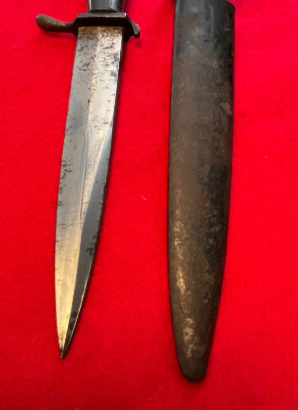 Original German WW1 Trench Boot Knife with Scabbard - View 4