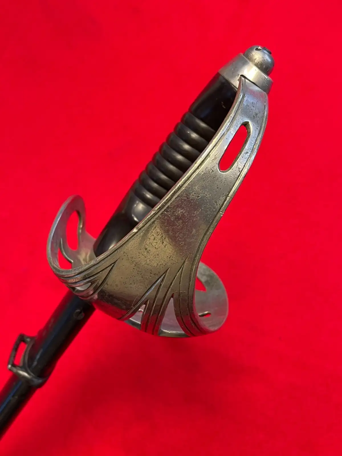 Original German WW1 Officer Sword with Blue Engravings - View 13