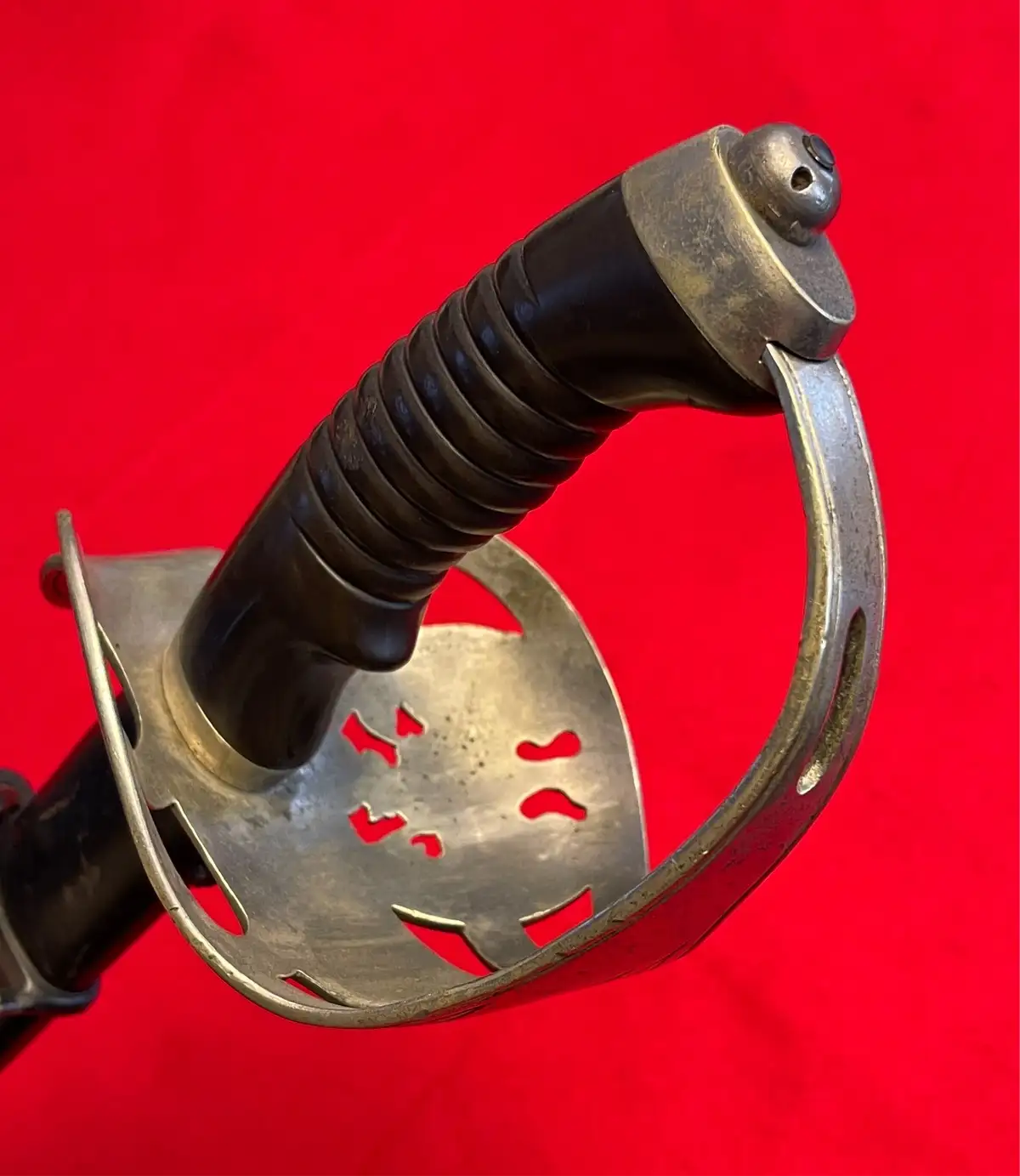 Original German WW1 Officer Sword with Blue Engravings - View 14