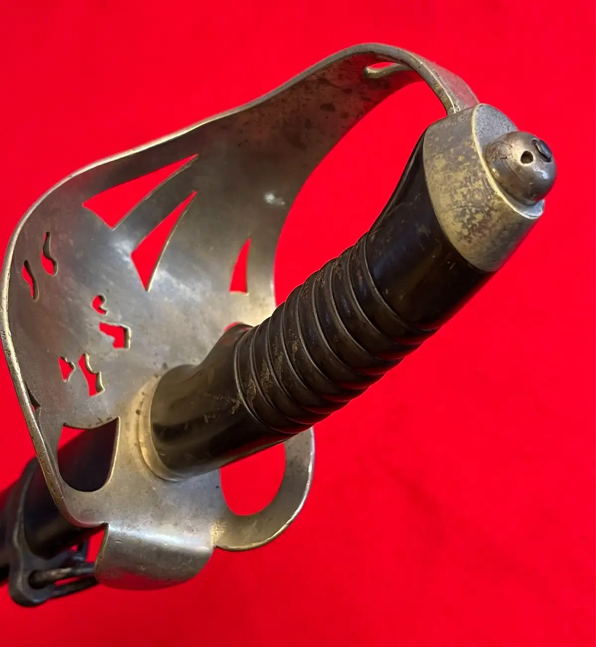 Original German WW1 Officer Sword with Blue Engravings - View 15
