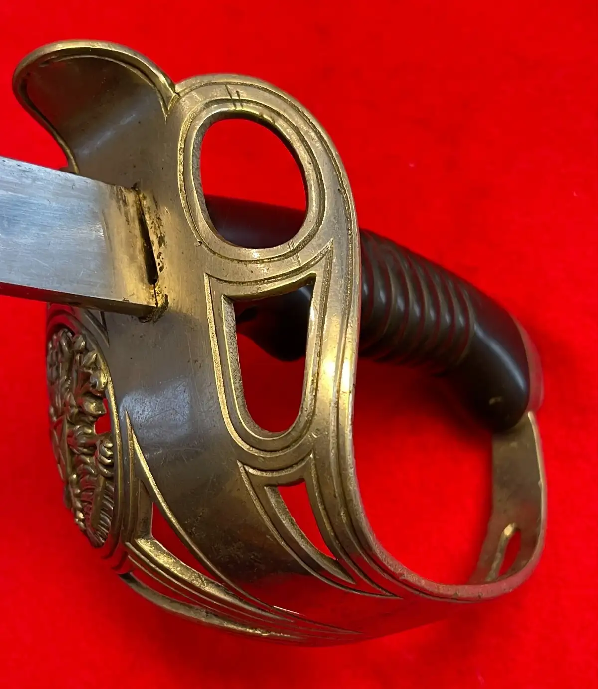 Original German WW1 Officer Sword with Blue Engravings - View 16
