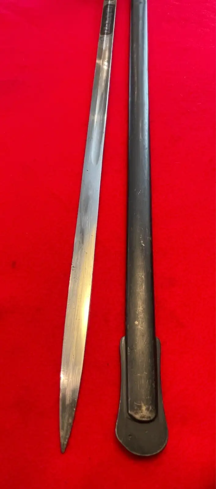 Original German WW1 Officer Sword with Blue Engravings - View 4