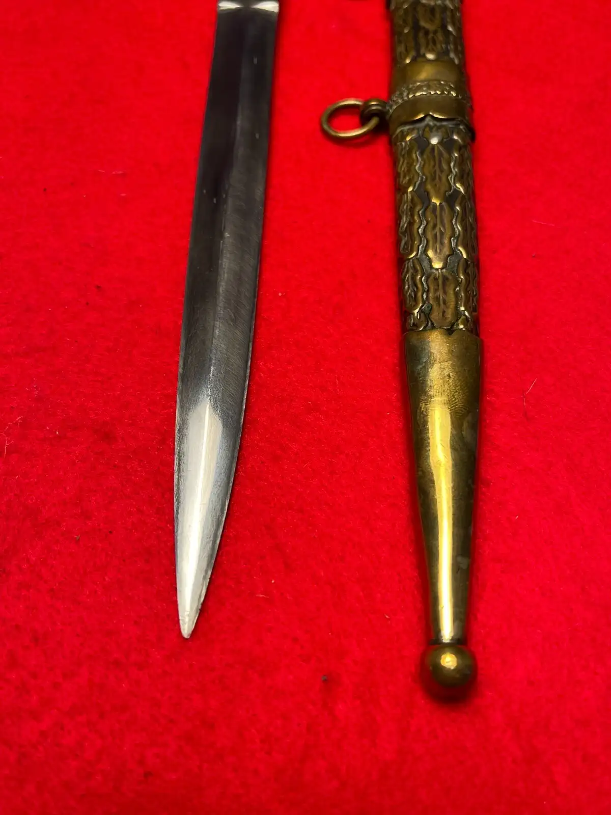 Original Yugoslav WW2 Army Officer Dagger with Scabbard - View 4